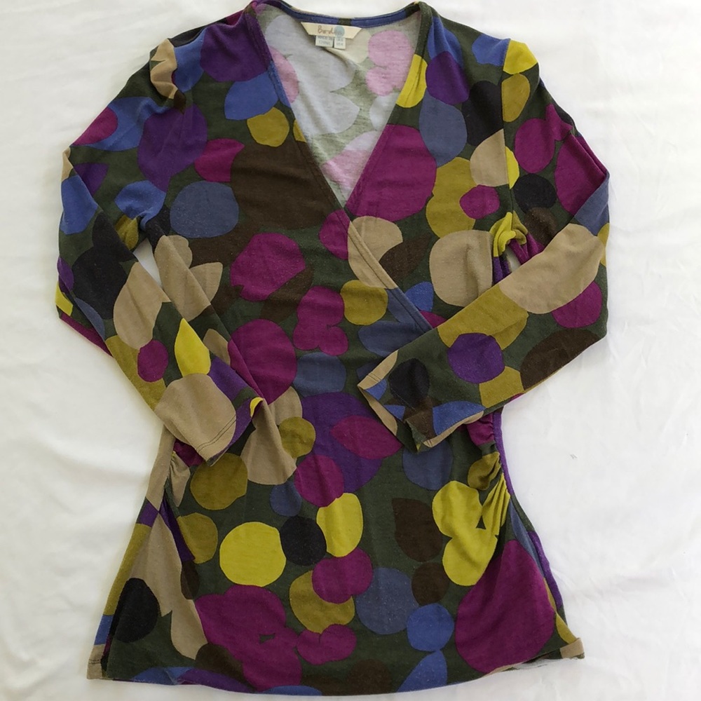 Boden wrap three-quarter sleeve tee